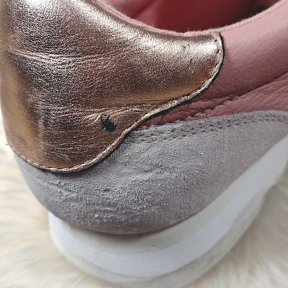 Coach Pink Metallic Color Block Trainer Sneakers with Suede Trim - Picture 12 of 15